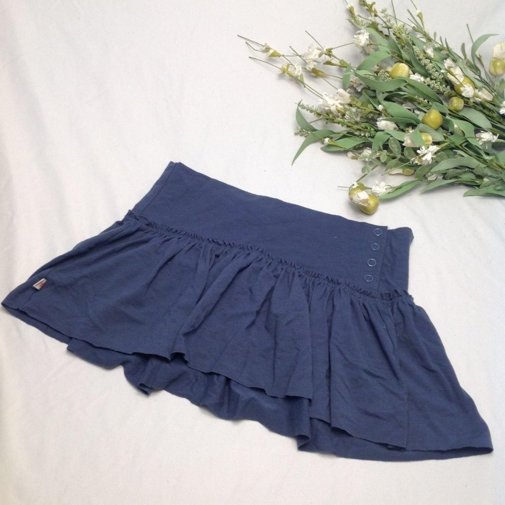 Abercrombie Blue Side Snap Jr’s Skirt Sz Large